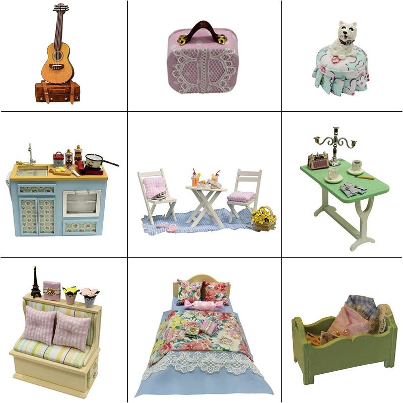 CUTEROOM DIY Miniature Wooden Caravan Dollhouse Kit with Furniture - Creative Mini Doll House Craft for Adults, Teens - Perfect Christmas Birthday Gift - Image 5